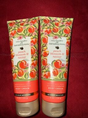 Vera Bradley & BBW 2pc Body Cream Peach Blossom & Nectar